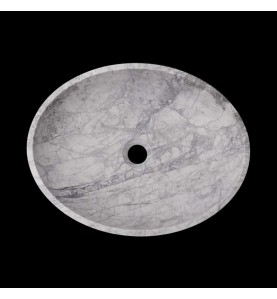Persian White Honed Oval Basin Marble 2476