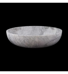 Persian White Honed Oval Basin Marble 2476