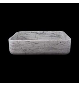 Persian White Honed Rectangle Basin Marble 2659