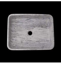 Persian White Honed Rectangle Basin Marble 2660