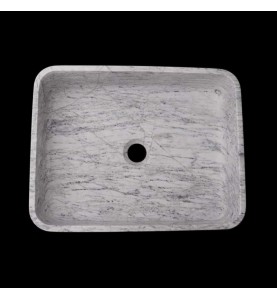 Persian White Honed Rectangle Basin Marble 2665