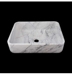 Persian White Honed Rectangle Basin Marble 2700