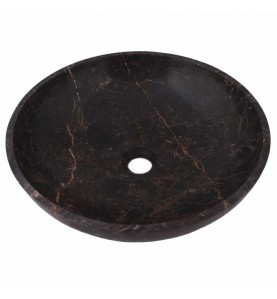 Black & Gold Honed Round Basin Marble 2906