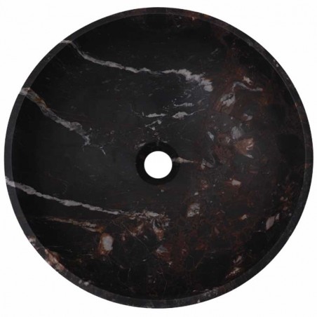 Black & Gold Honed Round Basin Marble 2907