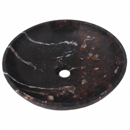 Black & Gold Honed Round Basin Marble 2907