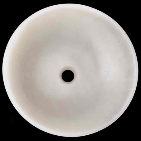 White Onyx Honed Round Basin 3461