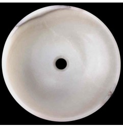 White Onyx Honed Round Basin 3478