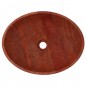 Rosso Honed Oval Basin Travertine 3075