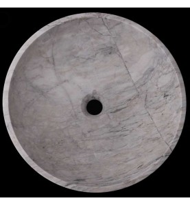 Persian White Honed Round Basin Marble 3185
