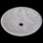 Persian White Honed Round Basin Marble 3277