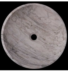 Persian White Honed Round Basin Marble 3279