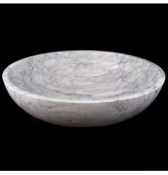Persian White Honed Round Basin Marble 3282