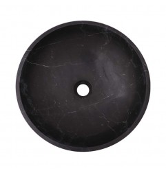 Nero Marquina Honed Round Basin Marble 2590