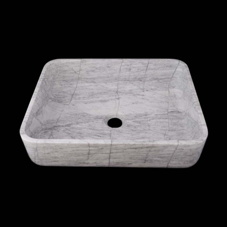 Persian White Honed Rectangle Basin Marble 2664