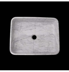 Persian White Honed Rectangle Basin Marble 2664