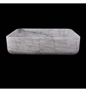 Persian White Honed Rectangle Basin Marble 2680