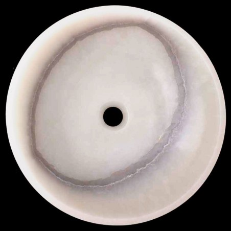 White Onyx Honed Round Basin 3530
