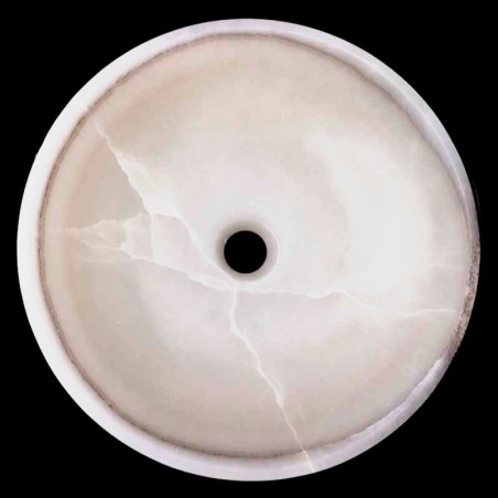 White Onyx Honed Round Basin 3531