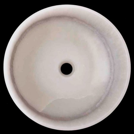 White Onyx Honed Round Basin 3537