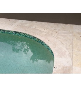 Travertine Classico Paver Tumbled | Medium Shade|Template Edge Work is Supplied by Marble & Ceramic Corp