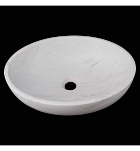 Persian White Honed Oval Basin Marble 3123