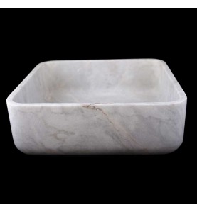 Persian White Honed  Square Basin Marble 3703