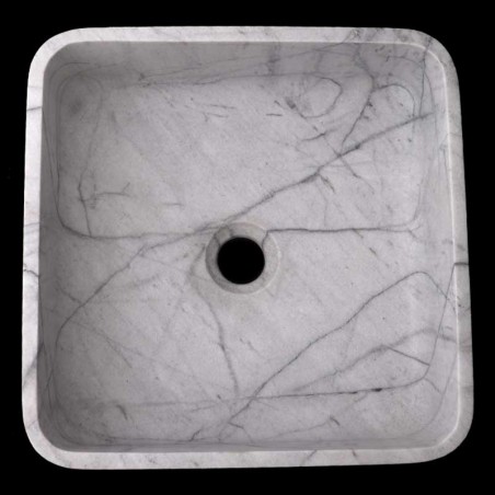 Persian White Honed  Square Basin Marble 3704