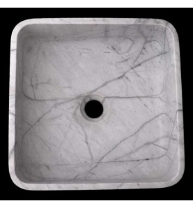 Persian White Honed  Square Basin Marble 3704