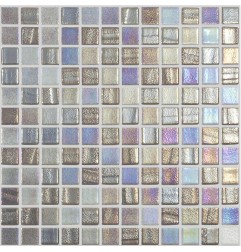 Fusion Grey Spanish Glass Mosaic Pool Tiles