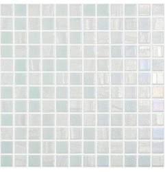 Fusion White Spanish Glass Mosaic Pool Tiles