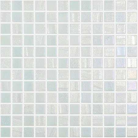 Fusion White Spanish Glass Mosaic Pool Tiles