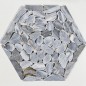 Cats Eye Grey Hexagonal 260mm Tumbled Sliced Marble