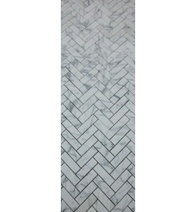 Carrara Herringbone Mosaic|Honed