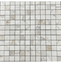 Calacatta Oro Gold Square Honed Marble Mosaic Tiles 48x48