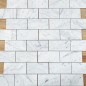 Carrara Honed Subway Sheeted Marble Tile