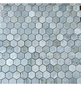 Green Celeste Hexagon Honed Marble Mosaic Tiles 48x48