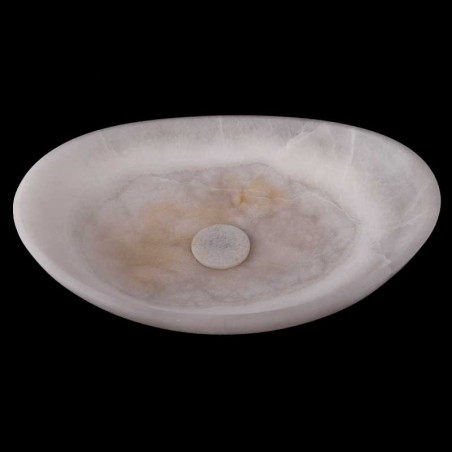 Green Onyx Honed Oval Concave Design Basin 3886 With Matching Pop-Up Waste