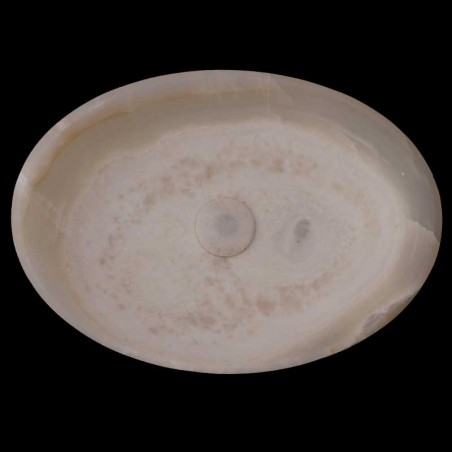 Green Onyx Honed Oval Concave Design Basin 3892 With Matching Pop-Up Waste