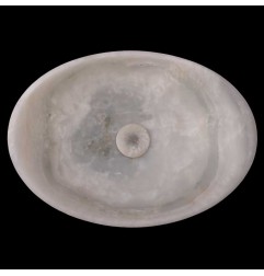 Green Onyx Honed Oval Concave Design Basin 3893 With Matching Pop-Up Waste