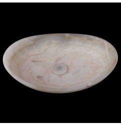 Green Onyx Honed Oval Concave Design Basin 3895 With Matching Pop-Up Waste