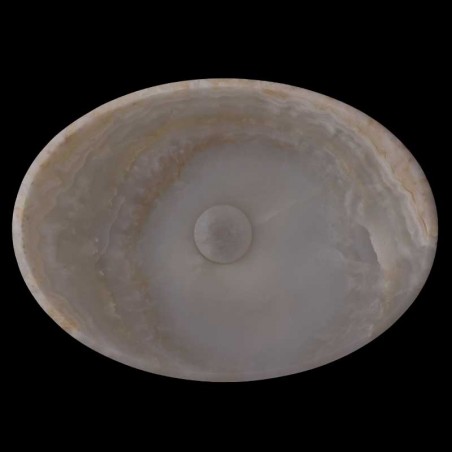 Green Onyx Honed Oval Concave Design Basin 3901 With Matching Pop-Up Waste