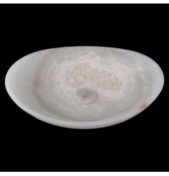 Green Onyx Honed Oval Concave Design Basin 3902 With Matching Pop-Up Waste