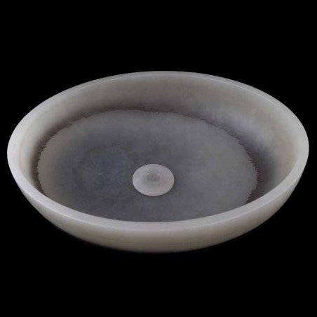 Smoke Onyx Honed Oval Basin 3907 With Matching Pop-Up Waste
