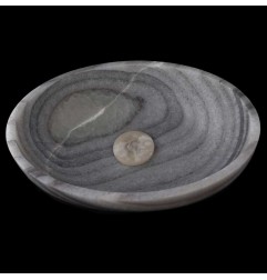Smoke Onyx Honed Oval Basin 3913 With Matching Pop-Up Waste