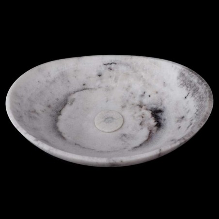Smoke Onyx Honed Oval Concave Design Basin 3891 With Matching Pop-Up Waste