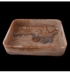 Chocolate Onyx Honed Rectangle Basin 3801 With Matching Pop-Up Waste