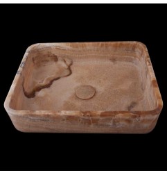 Chocolate Onyx Honed Rectangle Basin 3805 With Matching Pop-Up Waste
