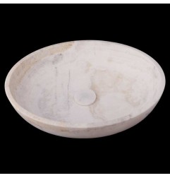 White Tiger Onyx Honed Oval Basin 4011 With Matching Pop-Up Waste