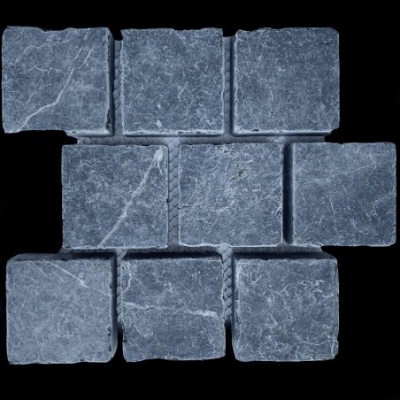 Nero Marquina Tumbled Brick Pattern Cobblestone Marble