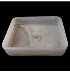 Green Onyx Honed Rectangle Basin 3828 With Matching Pop-Up Waste
